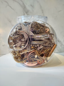 Craft ALL METAL Jewelry Jar Vintage To Now Reuse Repurpose - Lot B29