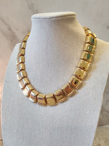 Collar Necklace Gold Tone Fashion Jewelry 17" + 2" Inch – Lot P82