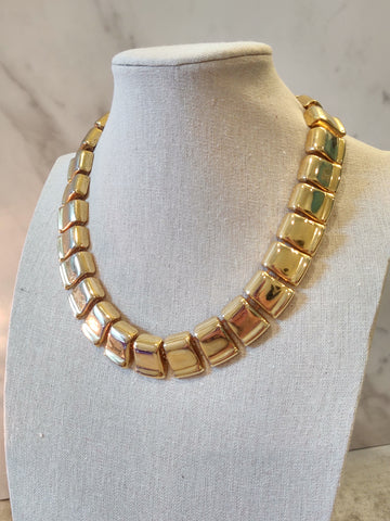 Collar Necklace Gold Tone Fashion Jewelry 17" + 2" Inch – Lot P82