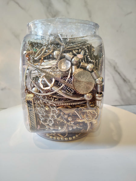 Craft ALL METAL Jewelry Jar Vintage To Now Reuse Repurpose - Lot B29