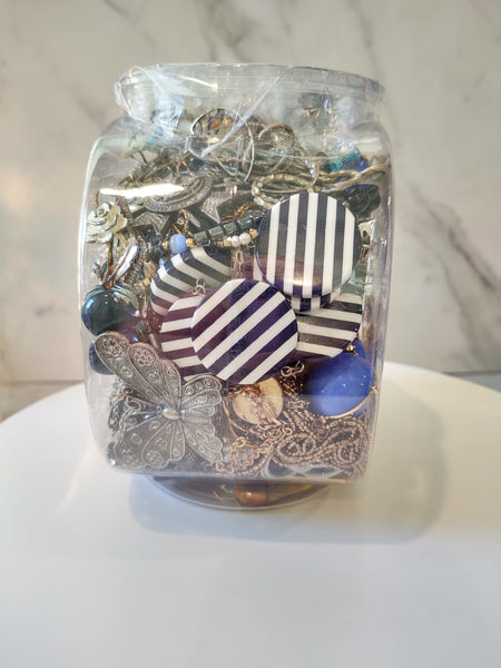 Craft Jewelry Jar Vintage To Now Reuse Repurpose - Lot B33