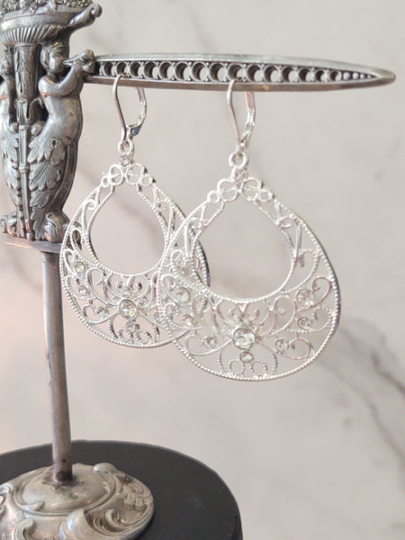 3 Pair Earrings Silver Tone Vintage To Now – Lot P43