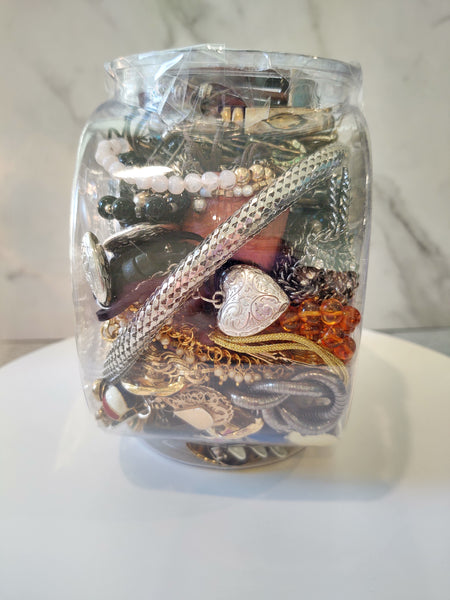 Craft Jewelry Jar Vintage To Now Reuse Repurpose - Lot B33