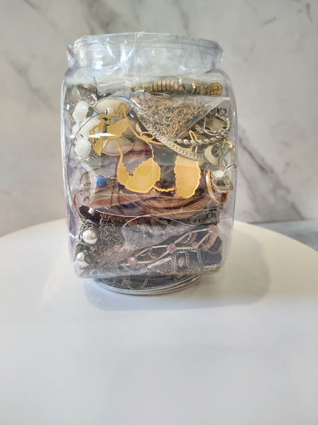 Craft Jewelry Jar Vintage To Now Reuse Repurpose - Lot B32