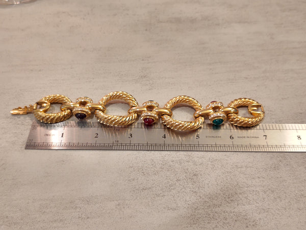 Statement Bracelet Jeweled Rope Chunky Fashion – P186