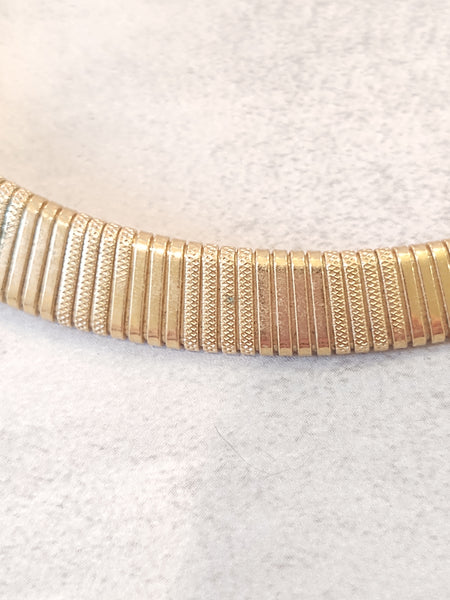 2 Pcs Vtg Omega Choker Gold Tone Necklaces Vintage – Lot P85