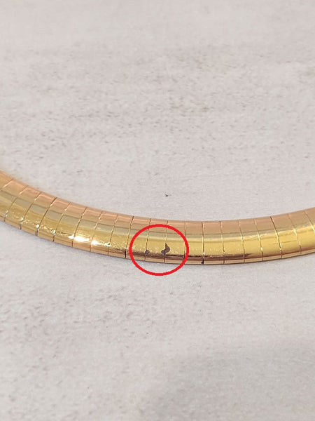 2 Pcs Vtg Omega Choker Gold Tone Necklaces Vintage – Lot P85