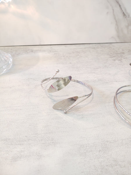 3 Pcs Arm Cuff High Arm Fashion Bracelet Bangles Silver Tone – PL6