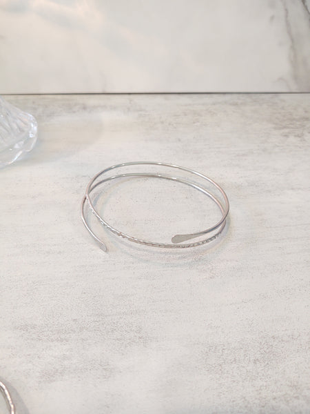 3 Pcs Arm Cuff High Arm Fashion Bracelet Bangles Silver Tone – PL6