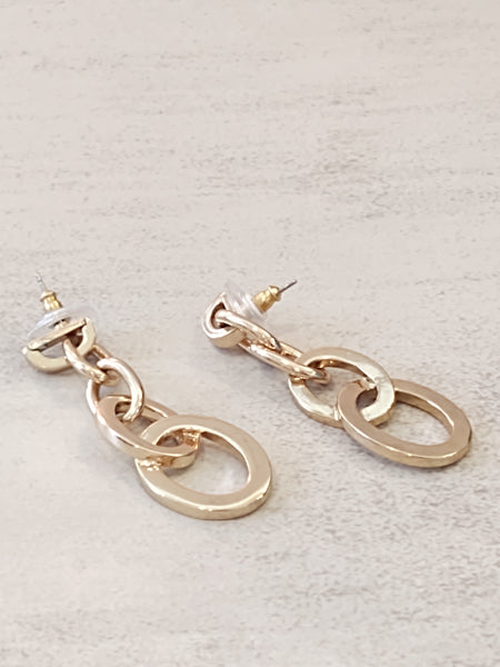 Dangle Hoop Pierced Earrings Gold Tone Fashion Jewelry – Lot P68