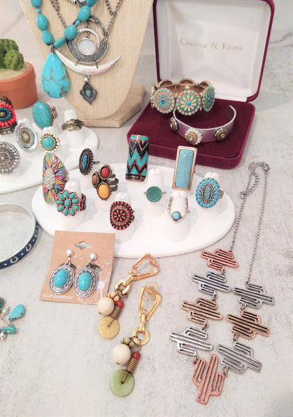 Southwestern Jewelry Lot Jewelry In A Boot Mug - Pre Owned Jewelry