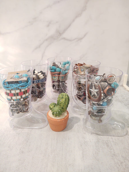 Southwestern Jewelry Lot Jewelry In A Boot Mug - Pre Owned Jewelry