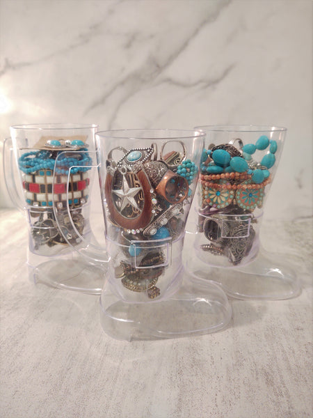 Southwestern Jewelry Lot Jewelry In A Boot Mug - Pre Owned Jewelry