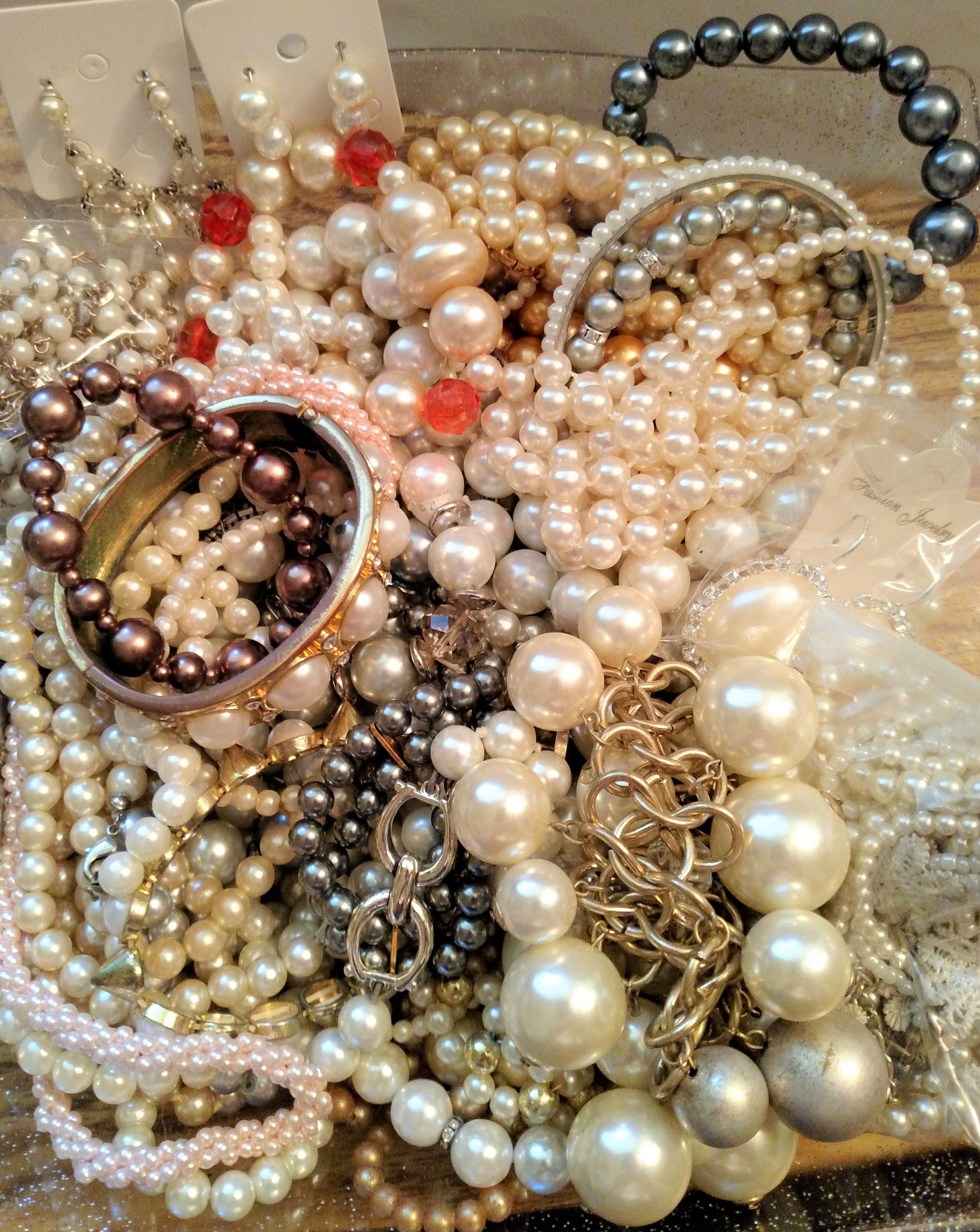 Bulk Fashion Jewelry Vintage to Now Broken Salvage Assorted Non Wearable Lot